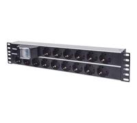 Intellinet 714051 unité de Distribution d'énergie 15 Sortie(s) CA 2U Aluminium, Noir