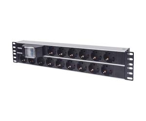 Intellinet 714051 unité de Distribution d'énergie 15 Sortie(s) CA 2U Aluminium, Noir