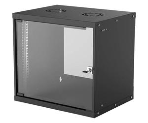 Intellinet 714174 étagère Rack monté sur le mur 9U Noir - Étagères (Rack monté sur le mur, 9U, 50 kg, Noir, Acier galvanisé, IP20)