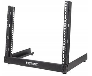 Intellinet 714747 48,26 cm (19 "), de 2 poteaux de Bureau Laboratoire Armature 12 HE Flat Pack Noir