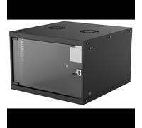 Intellinet 714785 Rack Mural 6U Noir, Porte en Verre, Profondeur 560mm, Charge Max. 50kg, Acier Galvanisé, IP20, Conforme ANSI/EIA RS-310-D