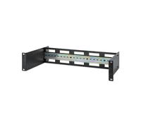 Intellinet 716345 Rail d'Étagère Rack 2U Aluminium Noir 487x210x89mm, Charge Max 9kg, ANSI/EIA 310-E, IEC 60297-3, IEC/EN 60715, RoHS