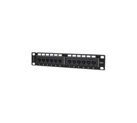 Intellinet 720748 12 Port (S) Réseau Panneau Patch Jet Noir X RJ-45 1U Haut