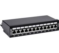Intellinet 720915 12 ports Panneau de brassage CAT 6a noir équipé