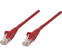 Intellinet Network Patch Cable, Cat6, 3m, Red, Copper, S/FTP, LSOH / LSZH, PVC, RJ45, Gold Plated Contacts, Snagless, Booted, Lifetime Warranty, Polybag - Cordon de raccordement - RJ-45 (M) pour RJ-45