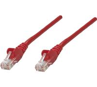 Intellinet Network Patch Cable, Cat6, 5m, Red, Copper, S/FTP, LSOH / LSZH, PVC, RJ45, Gold Plated Contacts, Snagless, Booted, Lifetime Warranty, Polybag - Cordon de raccordement - RJ-45 (M) pour RJ-45