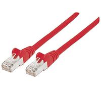 Intellinet 736145 Câble Réseau, RJ45 Connecteur Mâle, Cat 6 SFTP 100% Cuivre, Rouge, 1 m