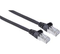 Intellinet 736855 RJ45 Câble réseau, câble patch CAT 6a S/FTP 10.00 m noir feuille de blindage, blindage par tresse, san