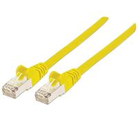 intellinet 737036 Câble Réseau, RJ45 Connecteur Mâle, Cat 6a SFTP 100% Cuivre, Jaune, 0,25 m