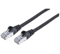 Intellinet Câble réseau Cat6 1,5 m S/FTP cuivre RJ45 noir contacts plaqués or manchon anti-accroche