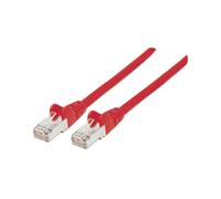 Intellinet 740579 Câble Réseau Cat7 S/FTP 0.25m Rouge, Connecteurs RJ-45 Mâle Plaqué Or, Blindage Aluminium, LSZH, 10GBase-T, 600 MHz