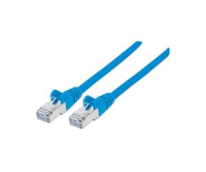 Intellinet 740661 Câble Réseau Cat7 S/FTP 0.5m Bleu, Connecteurs RJ-45 Plaqué Or, 10GBase-T, 10000 Mbit/s, 600MHz, AWG26, LSZH