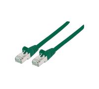 Intellinet 740715 Câble Réseau Cat7 S/FTP 1m Vert RJ-45 Mâle Contacts Or 10GbE 600MHz LSZH AWG26