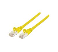 Intellinet 740777 Câble Réseau Cat7 S/FTP (S-STP) 1.5m Jaune, Connecteurs RJ-45 Plaqué Or, 10GBase-T, 10000 Mbit/s, 600 MHz, LSZH