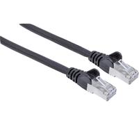 Intellinet 740814 RJ45 Câble réseau, câble patch CAT 6a S/FTP 2.00 m noir feuille de blindage, blindage par tresse, blindé, sans