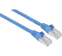 Intellinet 740913 RJ45 Câble réseau, câble patch CAT 6a S/FTP 3.00 m bleu feuille de blindage, blindage par tresse, blindé, sans