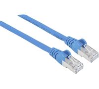 Intellinet 740913 RJ45 Câble réseau, câble patch CAT 6a S/FTP 3.00 m bleu feuille de blindage, blindage par tresse, blindé, sans