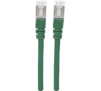 Intellinet 740968 RJ45 Câble réseau, câble patch CAT 6a S/FTP 5.00 m vert feuille de blindage, blindage par tresse, blindé, sans