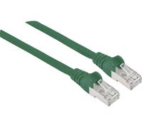 Intellinet 741071 RJ45 Câble réseau, câble patch CAT 6a S/FTP 10.00 m vert feuille de blindage, blindage par tresse, blindé, sans halogène 1 pc(s)
