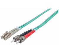 intellinet 751117 Glasfaser LWL Fiber Optic Kable Duplex LC/ST (50/125) OM3 1m A