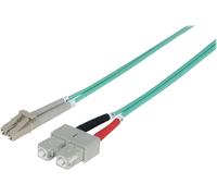 Intellinet 751186 Intellinet LWL Anschlusskabel LC/SC 20m Multimode OM4 lila