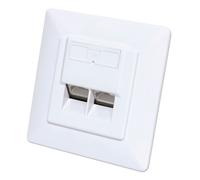 Intellinet 771900 INTELLINET 2-Port Cat6 10G RJ45-Unterputzdose STP weiß