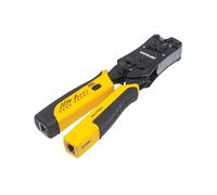 Intellinet 780124 Pince à Sertir RJ-11/RJ-12/RJ-22/RJ-45, Dimensions 220 x 80 x 25 mm, Noir/Jaune, Poids 513g, Quantité 1 pièce
