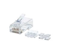 Intellinet 790550 : Connecteur RJ45 Cat6a U/UTP Transparent, contacts Or, Polycarbonate, 11.5x21.5x8.2mm, Lot de 80