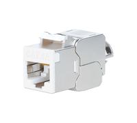 Intellinet 791304 Module Keystone RJ-45 Cat6a 10GBase-T PoE Contacts Or Boîtier Zinc Acier Inox/Blanc 14.8x36x20mm IEEE 802.3bt 500MHz
