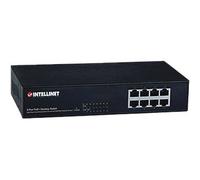 Intellinet 8-Port Fast Ethernet PoE+ Switch, 8 x PoE ports, IEEE 802.3at/af Power-over-Ethernet (PoE+/PoE), Endspan, Desktop, Box - Commutateur + 8 x 10/100 PoE+ - de bureau - PoE+