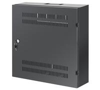 Intellinet - Armoire (horizontal/vertical) - avec des montants horizontaux 4U et verticaux 2U - montable sur mur - noir, RAL 7021 - 4U - 19