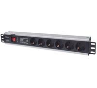INTELLINET Bloc multiprise 6x 3m, raccord noir