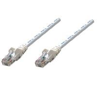 Intellinet Câble de raccordement réseau Cat6, 1,5 m, Blanc, CCA, U/UTP, PVC, RJ45, Contacts plaqués Or, sans accroc, gainé, Sac en Plastique
