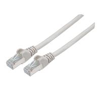Intellinet Câble patch réseau, Cat6, 10 m, gris, cuivre, S/FTP, LSOH/LSZH, PVC, RJ45, contacts plaqués or, anti-accroc, avec manchon, garantie à vie