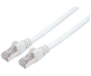 Intellinet Câble patch réseau, Cat6, 20 m, blanc, cuivre, S/FTP, LSOH/LSZH, PVC, RJ45, contacts plaqués or, anti-accroc, avec manchon, garantie à vie