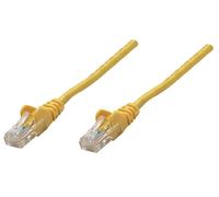 Intellinet Câble patch réseau Cat6A, 0,25 m, jaune, cuivre, S/FTP, LSOH/LSZH, PVC, RJ45, contacts plaqués or, anti-accroc, avec manchon, garantie à vie