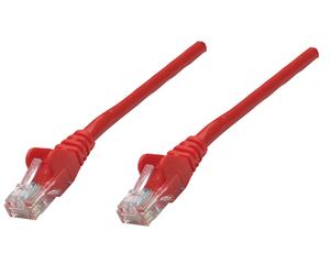Intellinet Câble patch réseau Cat6A, 0,25 m, rouge, cuivre, S/FTP, LSOH/LSZH, PVC, RJ45, contacts plaqués or, anti-accroc, avec manchon, garantie à vie