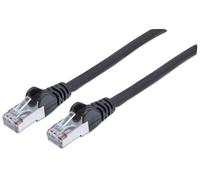 Intellinet Câble patch réseau Cat6A, 5 m, noir, cuivre, S/FTP, LSOH/LSZH, PVC, RJ45, contacts plaqués or, anti-accroc, avec manchon, garantie à vie