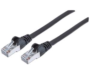Intellinet Câble patch réseau Cat6A, 5 m, noir, cuivre, S/FTP, LSOH/LSZH, PVC, RJ45, contacts plaqués or, anti-accroc, avec manchon, garantie à vie