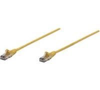 INTELLINET Câble patch RJ45 U/UTP Cat6 5.00m protection de levier jaune