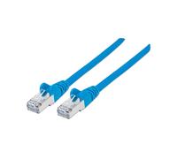 Intellinet Câble Réseau Cat6a S/FTP 1.5m Bleu - Connecteurs RJ-45 Plaqué Or, 10Gbps, 500MHz, Conducteur Cuivre, Gaine LSZH, AWG28, Certification GHMT