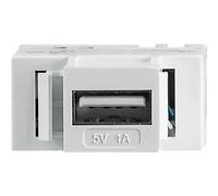 Intellinet Chargeur USB Keystone, Un port de charge de type A, sortie 5 V / 1 A - Prise modulaire - USB Type A