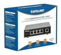 Intellinet - Commutateur - 4 x 10/100/1000 (PoE+) + 1 x 10/100/1000 (liaison montante) - de bureau - PoE+ (62 W)