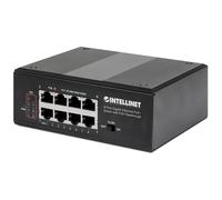 Intellinet Commutateur réseau (switch) industriel Gigabit Ethernet PoE+ 8 ports avec passthrough PoE, 1 port PD PoE 95 W, 7 ports PSE PoE, budget PoE jusqu'à 120 W, IEEE 802.3at/af, montage sur rail D