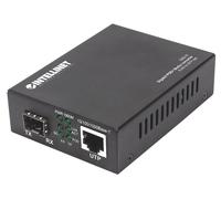 INTELLINET Convertisseur Médias Gigabit PoE+ 1000Base-T RJ45 vers SFP, PoE+