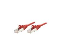 Intellinet - Cordon De Raccordement - Rj-45 (M) - Rj-45 (M) - 10 M - Utp - Cat 6 - Sans Crochet, Gainé - Rouge (Pack De 5 )