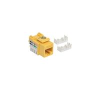 Intellinet Embase CAT5e pour découpe standard, UTP, jaune, terminaison à impact - Jack avec fonction de correction keystone - CAT 5e - UTP - jaune -
