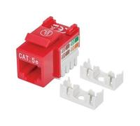 Intellinet Embase CAT5e pour découpe standard, UTP, rouge, terminaison à impact - Jack avec fonction de correction keystone - CAT 5e - UTP - rouge - 1 port