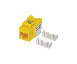 Intellinet Embase CAT6 pour découpe standard, UTP, jaune, terminaison à impact - Jack avec fonction de correction keystone - CAT 6 - UTP - RJ-45 - jaune