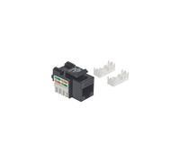Intellinet Embase CAT6 pour découpe standard, UTP, noir, terminaison à impact - Prise modulaire - CAT 6 - UTP - RJ-45 - noir
